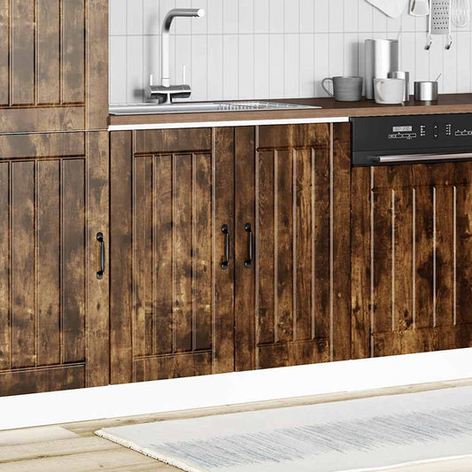 vidaXL Sink Base Cabinet "Lucca" Smoked Oak Engineered Wood