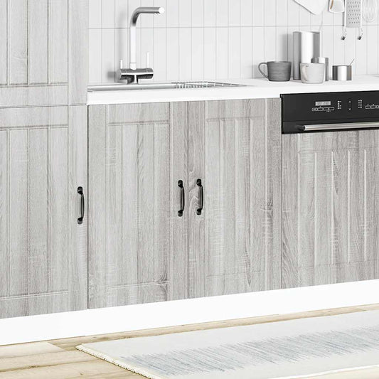 vidaXL Sink Base Cabinet "Lucca" Grey Sonoma Engineered Wood