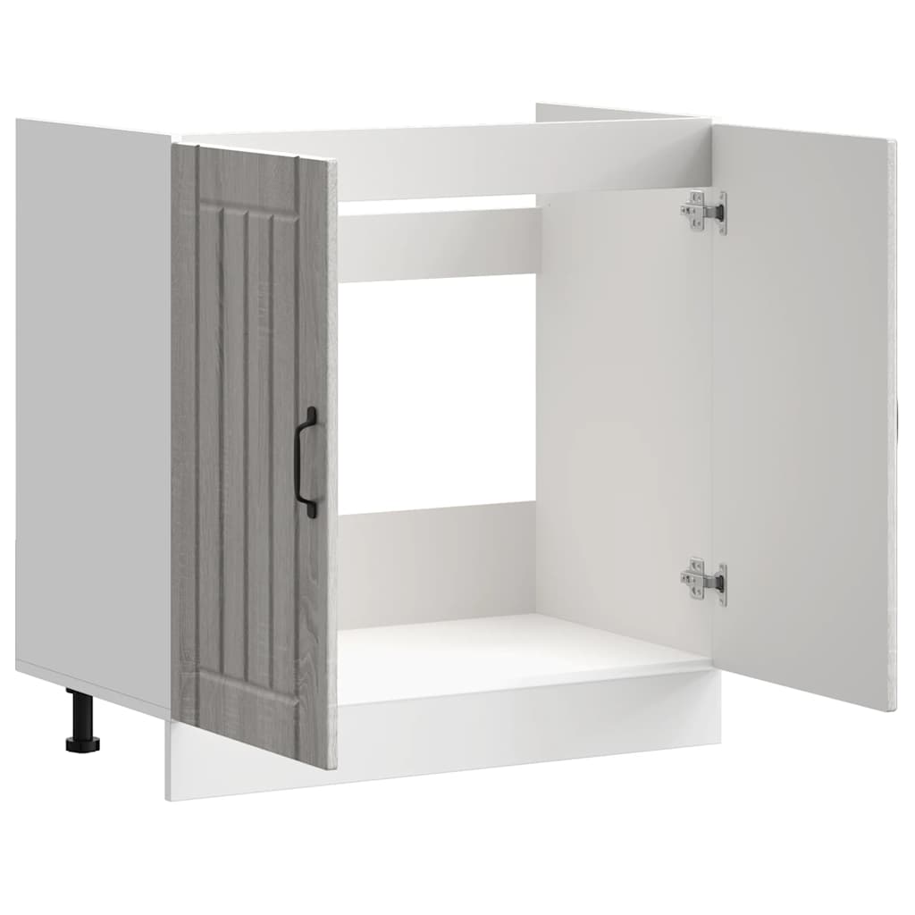 vidaXL Sink Base Cabinet "Lucca" Grey Sonoma Engineered Wood