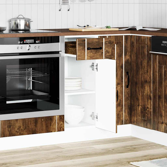 vidaXL Kitchen Base Cabinet "Lucca" Smoked Oak Engineered Wood