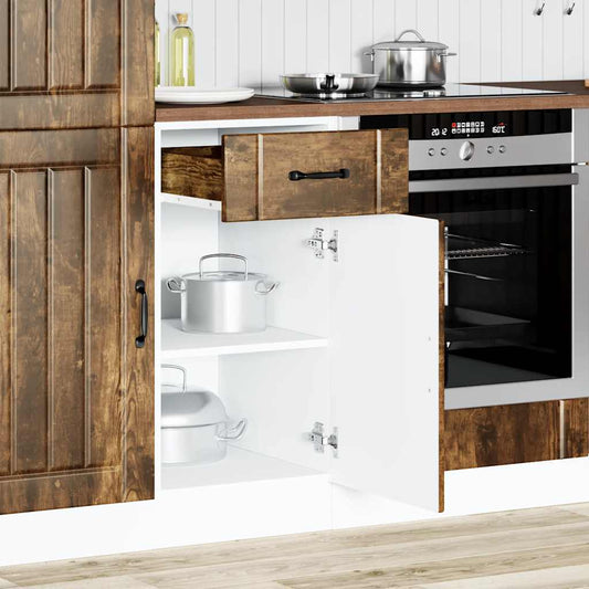 vidaXL Kitchen Base Cabinet "Lucca" Smoked Oak Engineered Wood