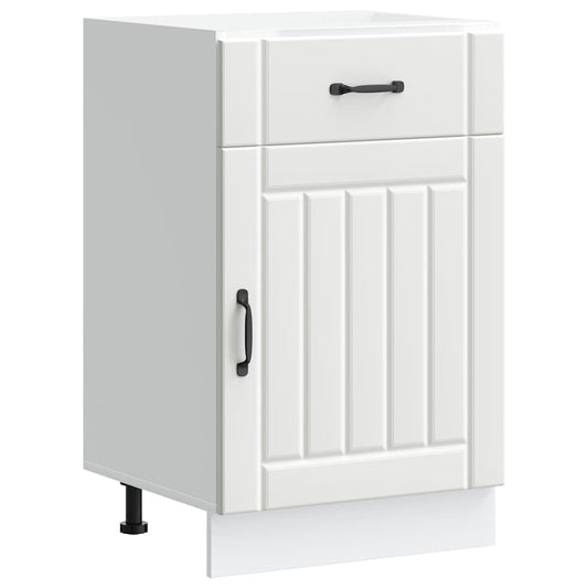 vidaXL Kitchen Base Cabinet "Lucca" White Engineered Wood