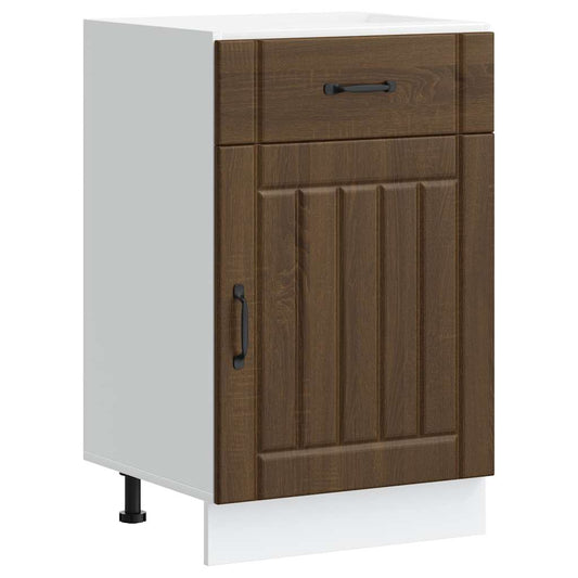vidaXL Kitchen Base Cabinet "Lucca" Brown Oak Engineered Wood