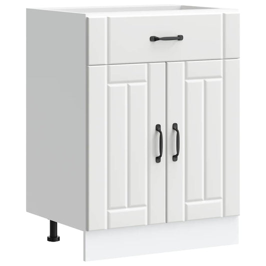 vidaXL Kitchen Base Cabinet "Lucca" White Engineered Wood