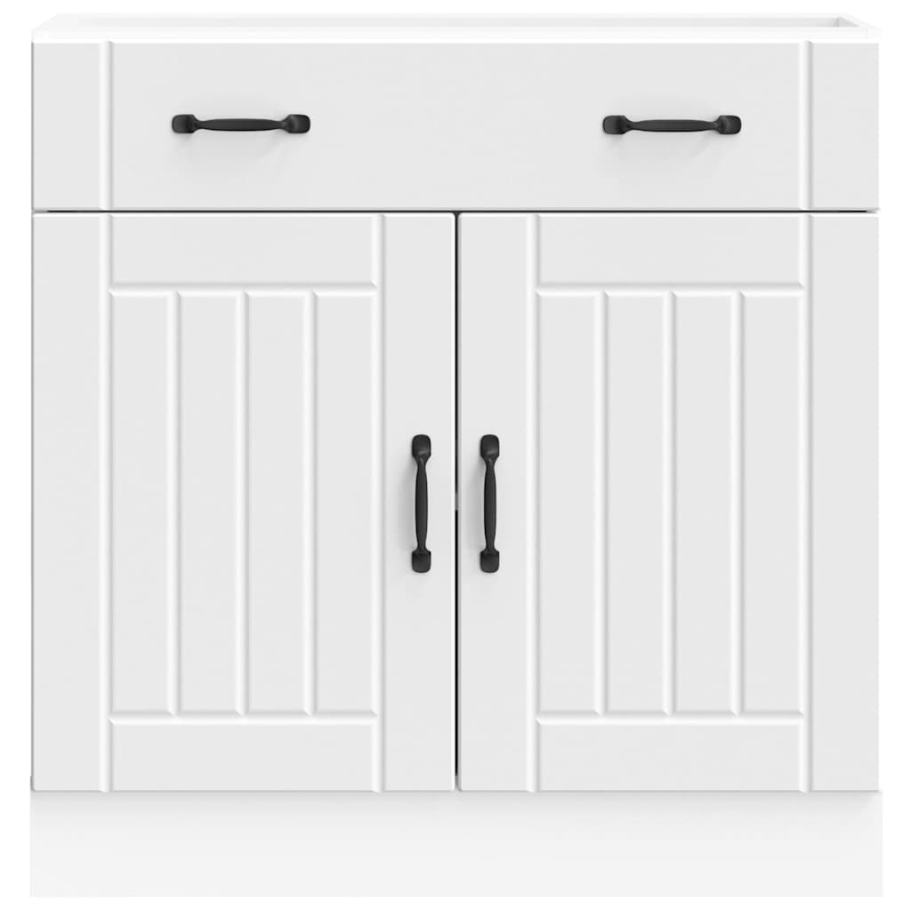 vidaXL Kitchen Base Cabinet "Lucca" White Engineered Wood