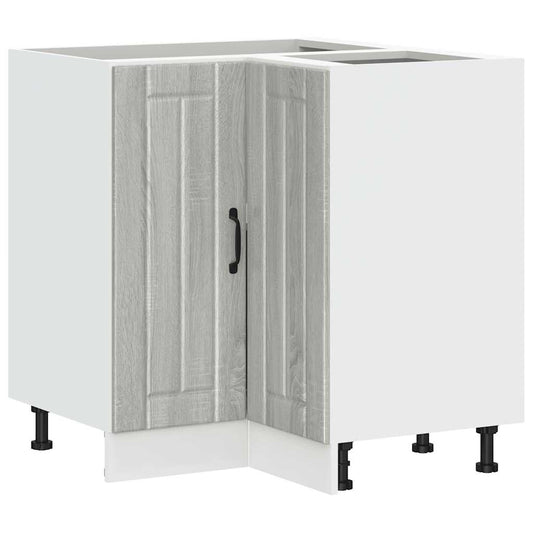 vidaXL Kitchen Corner Base Cabinet "Lucca" Grey Sonoma Engineered Wood