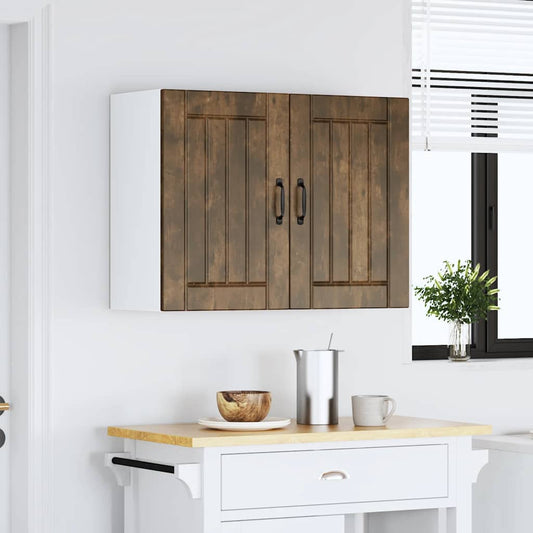 vidaXL Kitchen Wall Cabinet "Lucca" Smoked Oak Engineered Wood