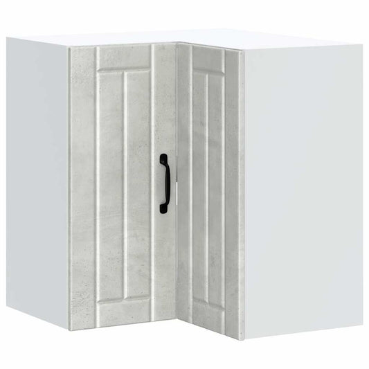 vidaXL Kitchen Wall Corner Cabinet "Lucca" Concrete Grey Engineered Wood