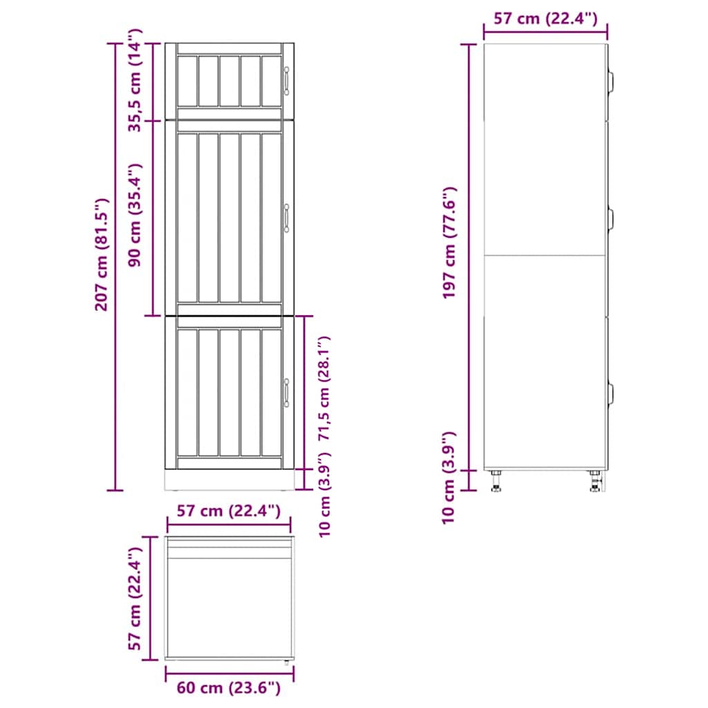 vidaXL Kitchen Cupboard Lucca Sonoma Oak Engineered Wood