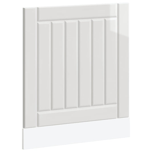 vidaXL Dishwasher Panel "Lucca" High Gloss White Engineered Wood