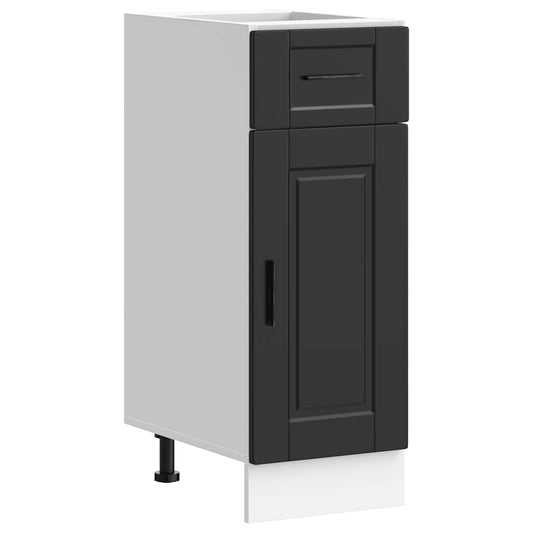 vidaXL Kitchen Base Cabinet "Porto" Black Engineered Wood