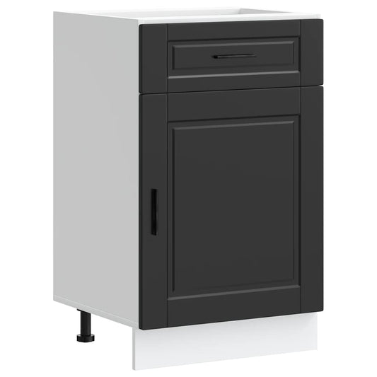 vidaXL Kitchen Base Cabinet Porto Black Engineered Wood