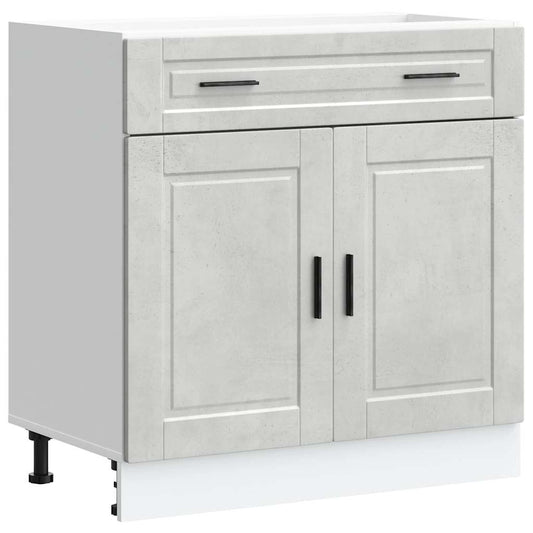 vidaXL Kitchen Base Cabinet "Porto" Concrete Grey Engineered Wood