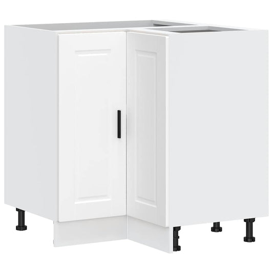vidaXL Kitchen Corner Base Cabinet "Porto" White Engineered Wood