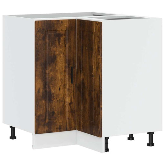 vidaXL Kitchen Corner Base Cabinet "Porto" Smoked Oak Engineered Wood