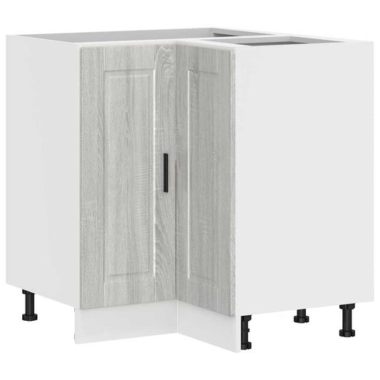 vidaXL Kitchen Corner Base Cabinet Porto Grey Sonoma Engineered Wood