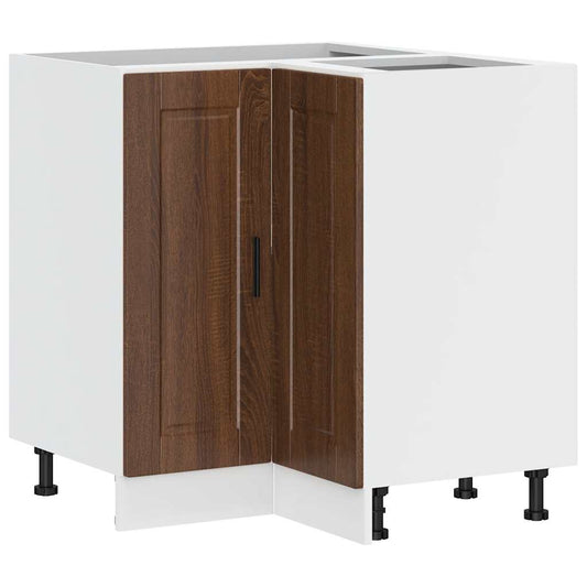 vidaXL Kitchen Corner Base Cabinet "Porto" Brown Oak Engineered Wood
