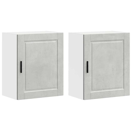 vidaXL Kitchen Wall Cabinets 2 pcs Porto Concrete Grey Engineered Wood