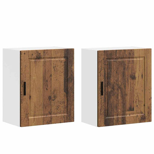 vidaXL Kitchen Wall Cabinets 2 pcs "Porto" Old Wood Engineered Wood