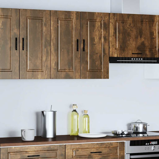 vidaXL Kitchen Wall Cabinet "Porto" Smoked Oak Engineered Wood