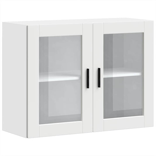 vidaXL Kitchen Wall Cabinet with Glass Door "Porto" White