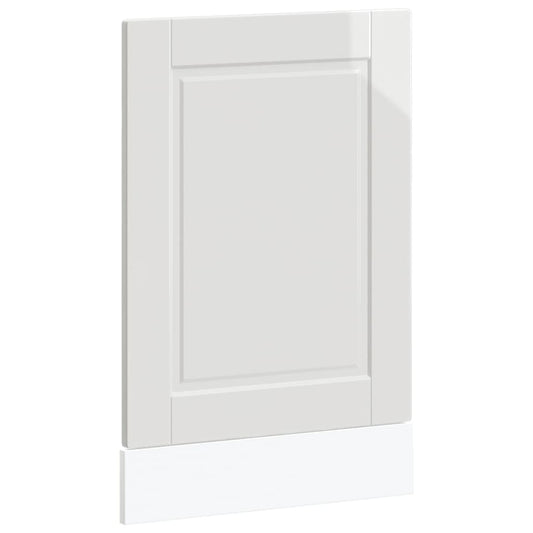 vidaXL Dishwasher Panel Porto High Gloss White 45x1,5x57 cm Engineered Wood