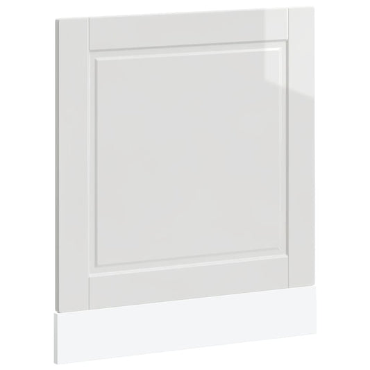vidaXL Dishwasher Panel "Porto" High Gloss White 60x1,5x57 cm Engineered Wood