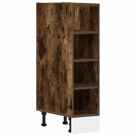 vidaXL Bottom Cabinet "Riga" Smoked Oak 20x44,5x81,5 cm Engineered Wood