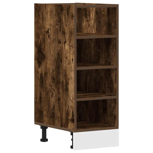 vidaXL Bottom Cabinet "Riga" Smoked Oak 30x44,5x81,5 cm Engineered Wood