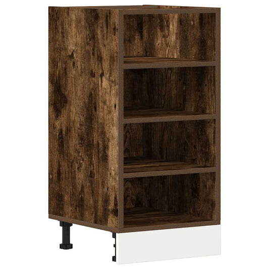 vidaXL Bottom Cabinet "Riga" Smoked Oak 40x44,5x81,5 cm Engineered Wood