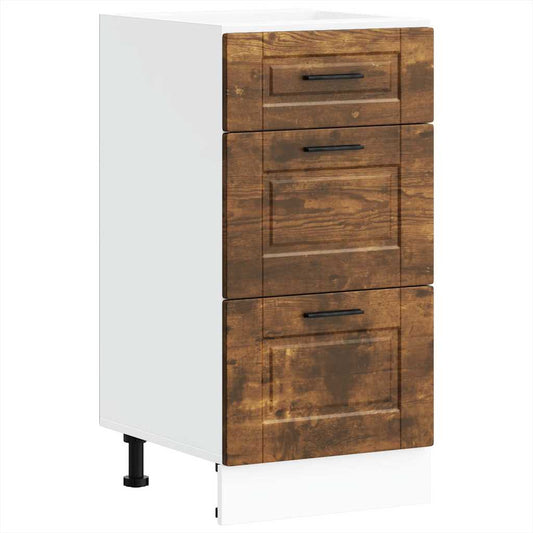 vidaXL Kitchen Base Cabinet "Porto" Smoked Oak Engineered Wood