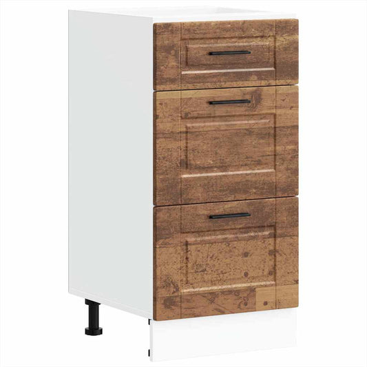vidaXL Kitchen Base Cabinet "Porto" Old Wood Engineered Wood