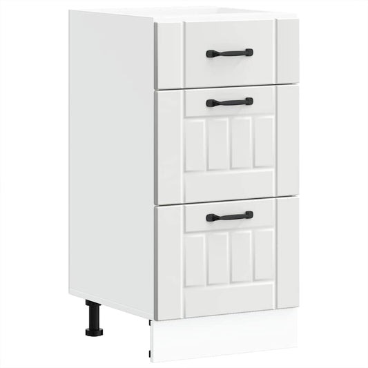 vidaXL Kitchen Base Cabinet "Lucca" White Engineered Wood