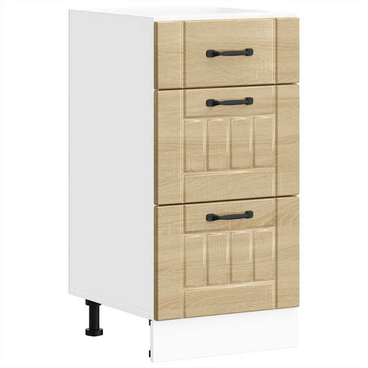 vidaXL Kitchen Base Cabinet "Lucca" Sonoma Oak Engineered Wood