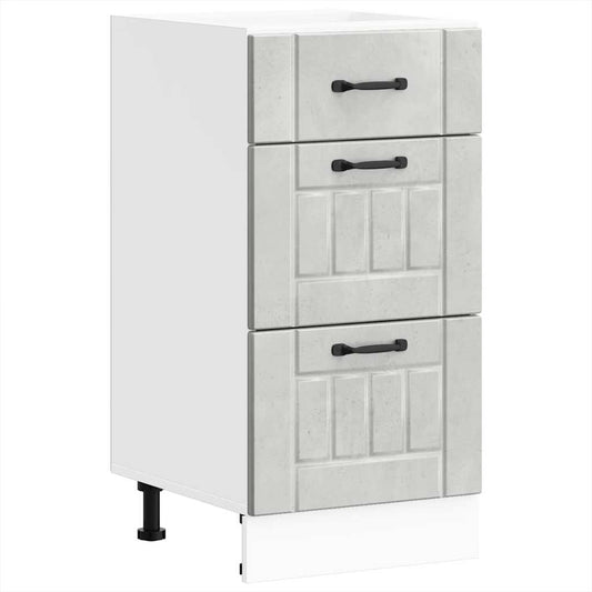 vidaXL Kitchen Base Cabinet Lucca Concrete Grey Engineered Wood