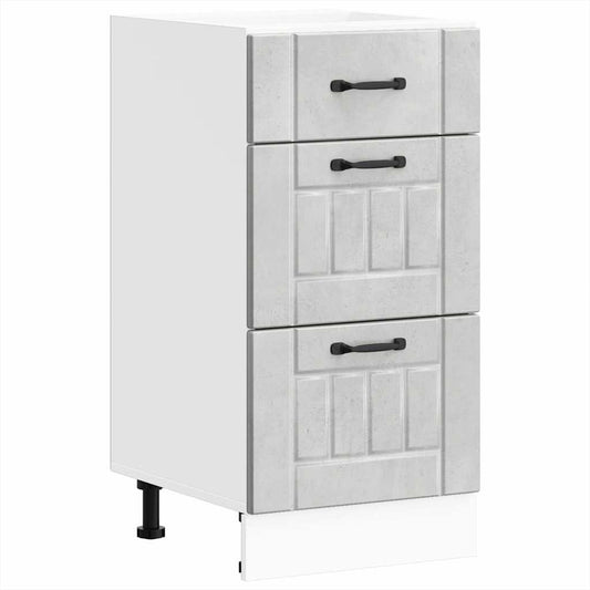 vidaXL Kitchen Base Cabinet "Lucca" Concrete Grey Engineered Wood