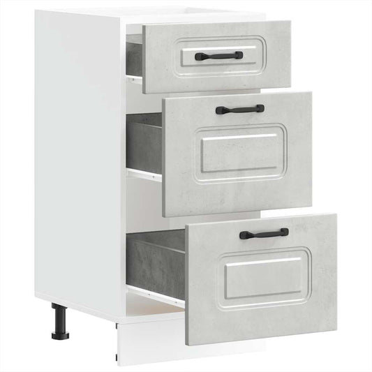 vidaXL Kitchen Base Cabinet "Kalmar" Concrete Grey Engineered Wood