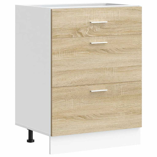 vidaXL Kitchen Base Cabinet "Lyon" Sonoma Oak Engineered Wood