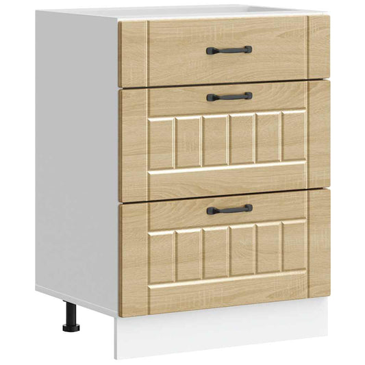 vidaXL Kitchen Base Cabinet "Lucca" Sonoma Oak Engineered Wood