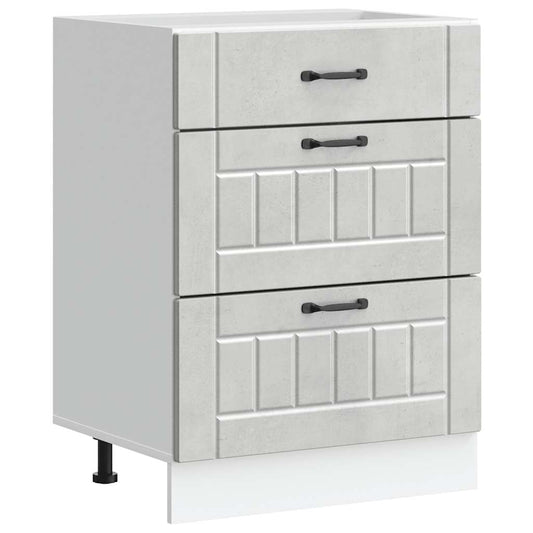 vidaXL Kitchen Base Cabinet "Lucca" Concrete Grey Engineered Wood