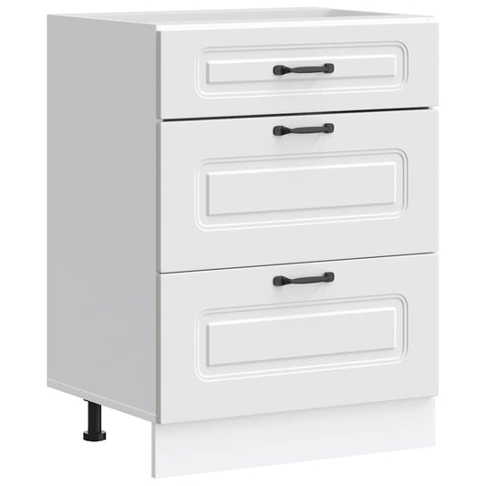 vidaXL Kitchen Base Cabinet "Kalmar" White Engineered Wood