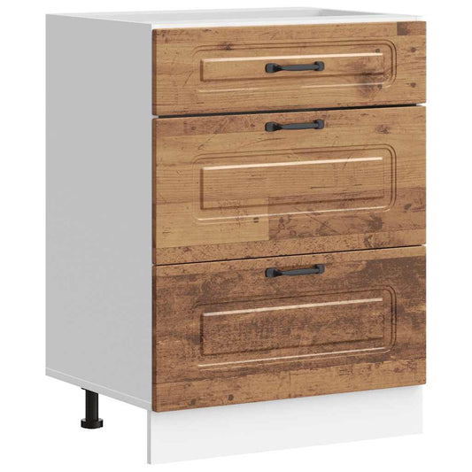 vidaXL Kitchen Base Cabinet "Kalmar" Old Wood Engineered Wood