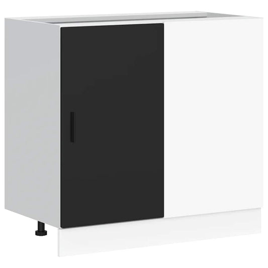vidaXL Kitchen Base Cabinet Lyon Black Engineered Wood