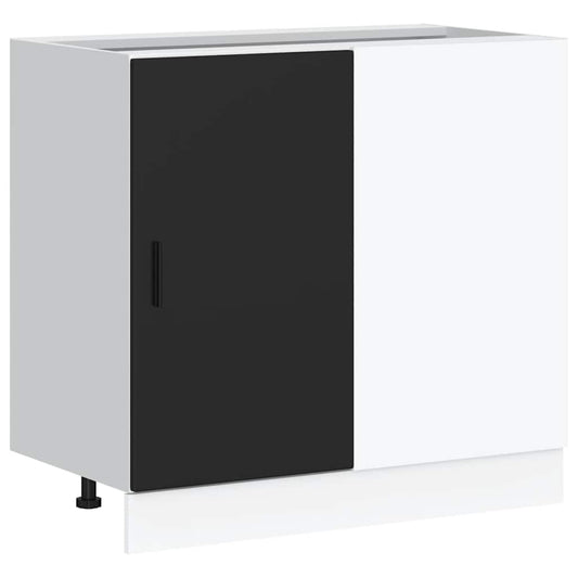 vidaXL Kitchen Base Cabinet "Lyon" Black Engineered Wood