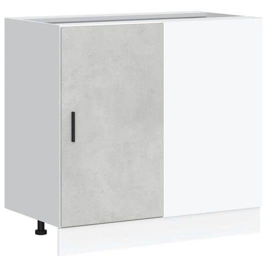 vidaXL Kitchen Base Cabinet "Lyon" Concrete Grey Engineered Wood