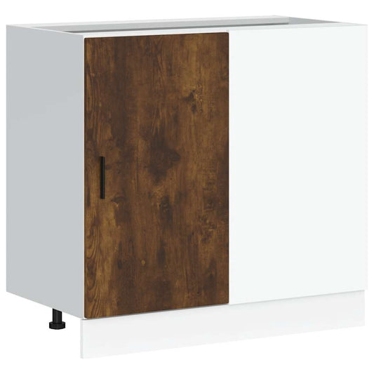 vidaXL Kitchen Base Cabinet "Lyon" Smoked Oak Engineered Wood