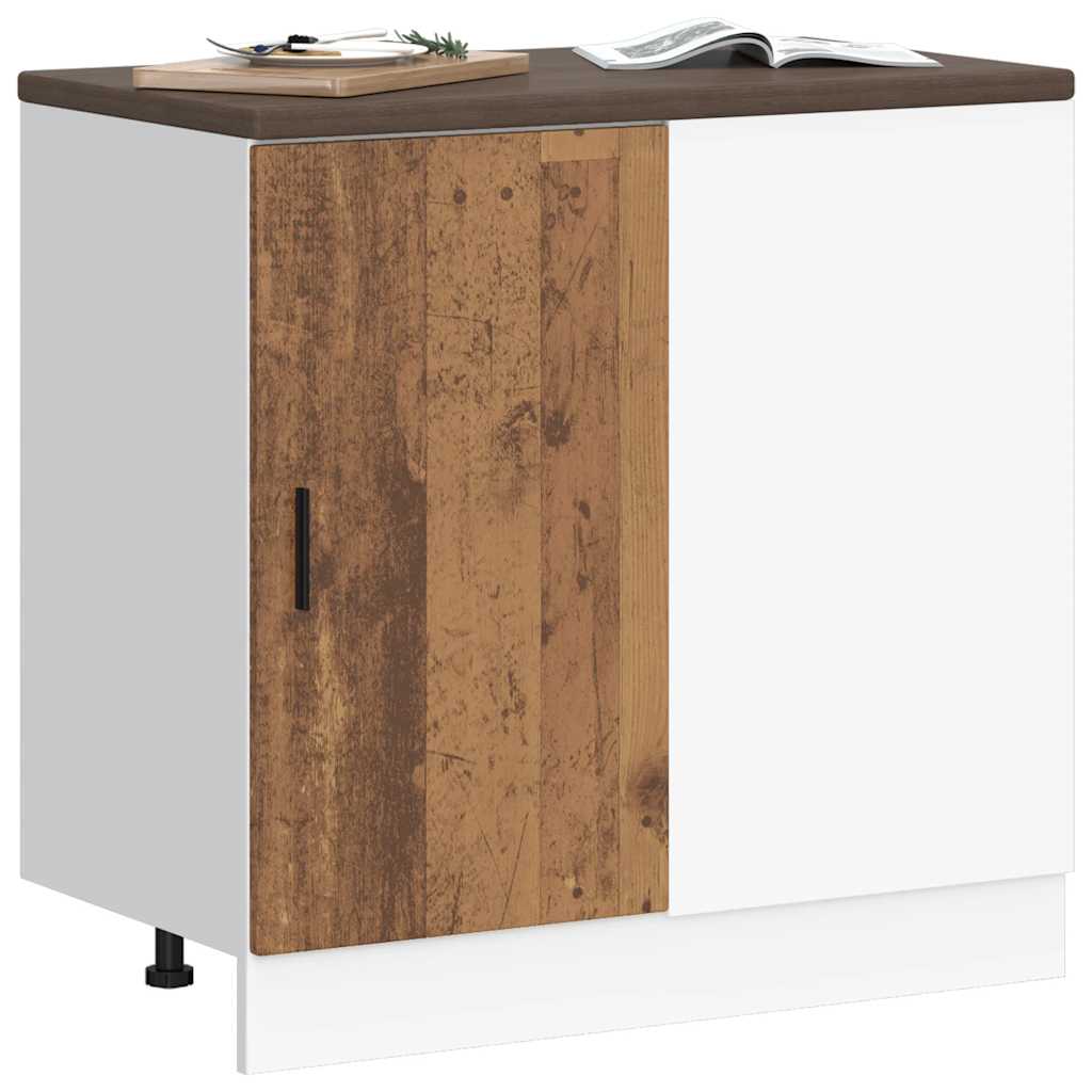 vidaXL Kitchen Base Cabinet "Lyon" Old Wood Engineered Wood