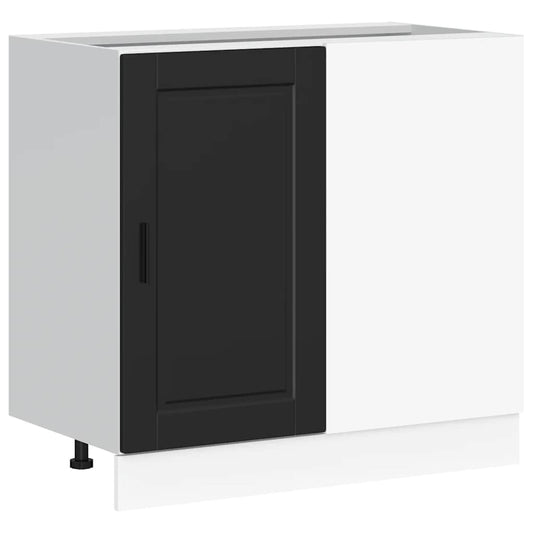 vidaXL Kitchen Base Cabinet "Porto" Black Engineered Wood