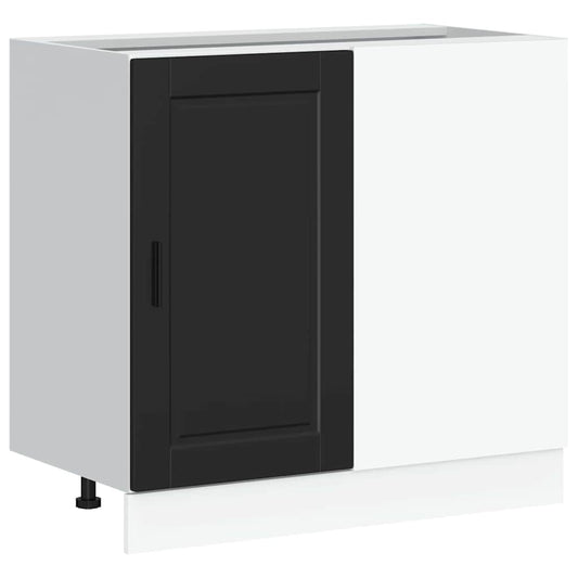 vidaXL Kitchen Base Cabinet "Porto" Black Engineered Wood