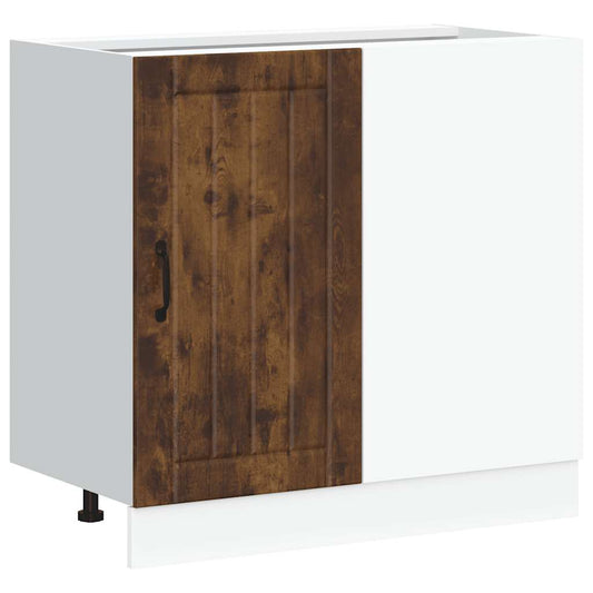 vidaXL Kitchen Base Cabinet "Lucca" Smoked Oak Engineered Wood